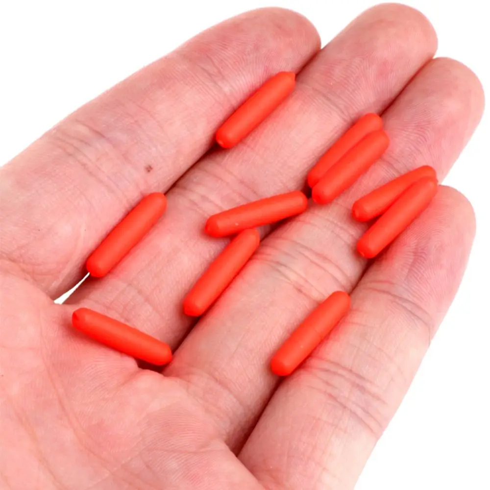 50pcs/bag High Quality Stoppers EPS Indicator Fish Beans Bottom Cylinder Foam Floats Ball Oval  Fishing Floats Beads
