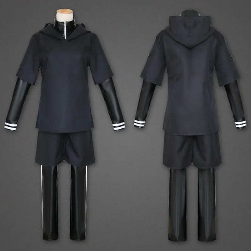 Japanese Anime Tokyo Ghoul Cosplay Costumes Kaneki Ken Cosplay Costumes Hoodie Jackets Black Fight Uniform Full Set With Mask