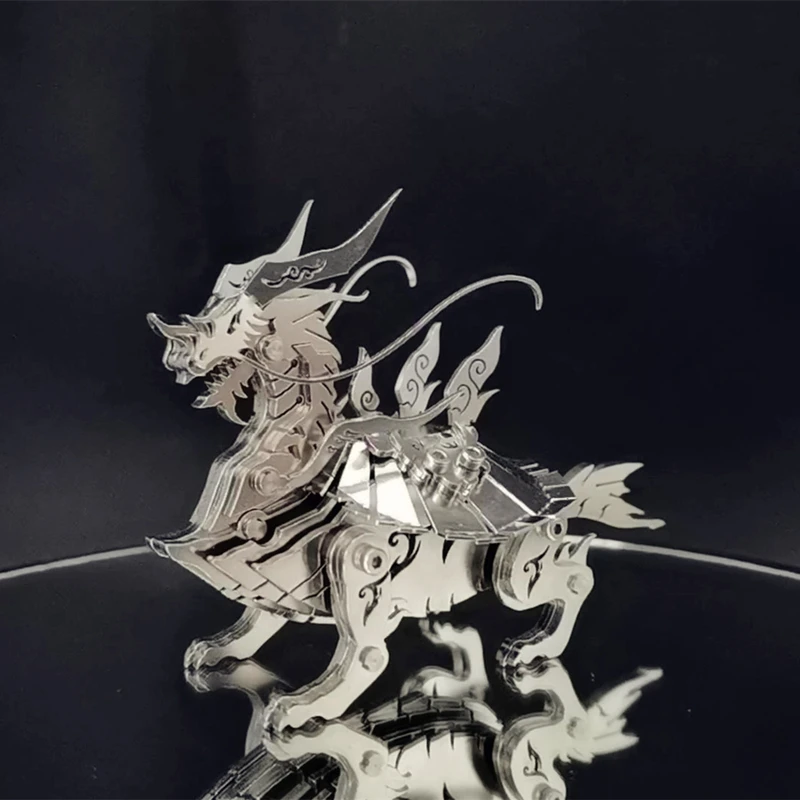Microworld 3D Metal Animal Puzzle Xuanwu Holy Beast Model DIY Kit Laser Cutting Jigsaw Christmas Gifts For Childs Teen Adult 4