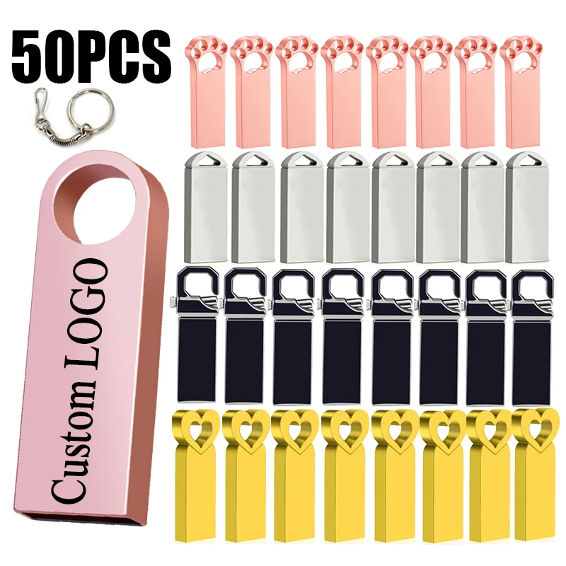 thumbnail image 1 of 50 unidades de memoria USB de metal con llave, personalizada, de alta velocidad, con láser, 4 GB, 8 GB, 2,0, 16 GB, 32 GB, 64 GB y 128 GB, venta al por mayor, 1 of 5
