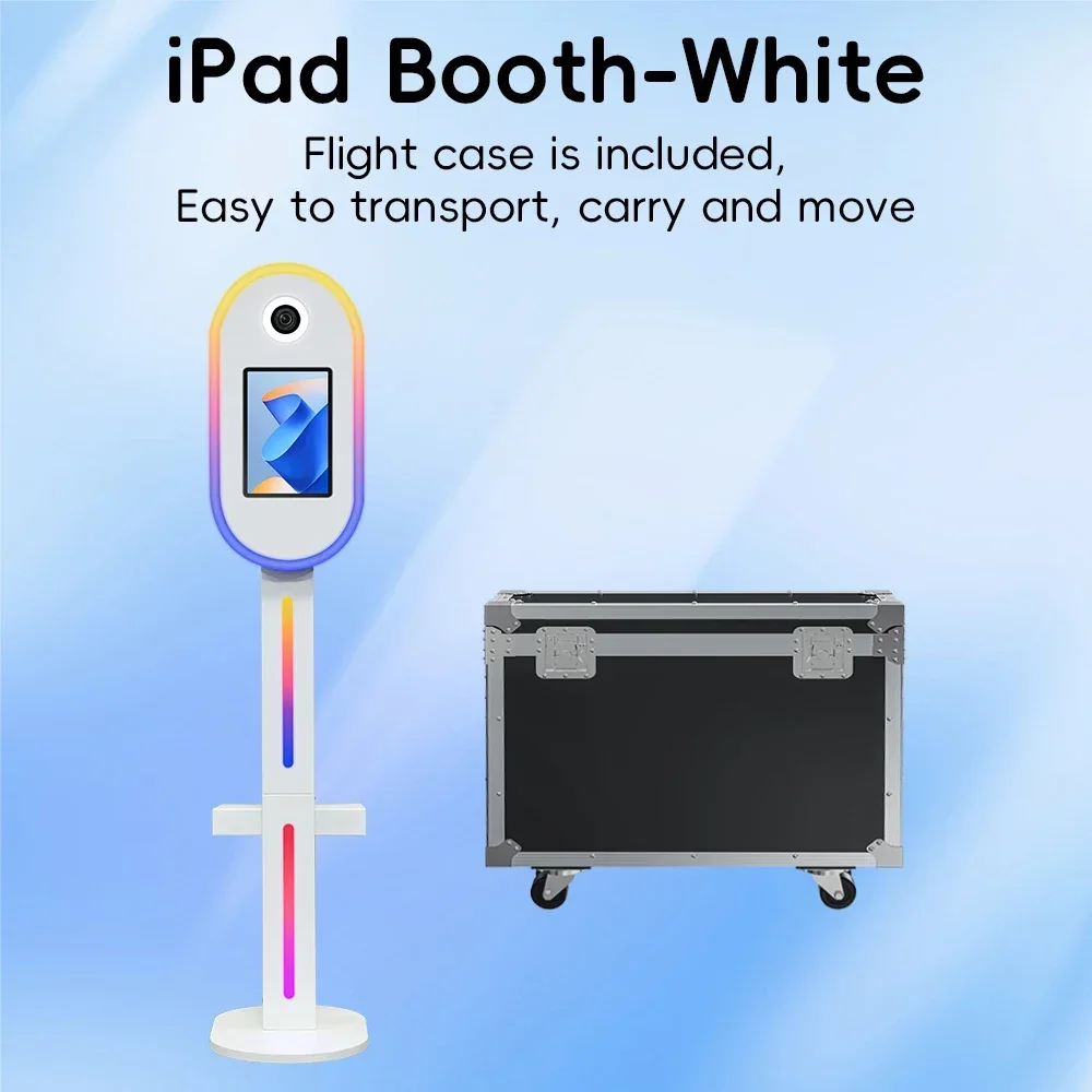 DSLR Photo Booth Shell with Lights Selfie 12.9in 11in ipad Photobooth Machine Camera for Christmas Party Events with Flight Case S3f8a84c7957f4e19b3f1f4897cdcc3ced