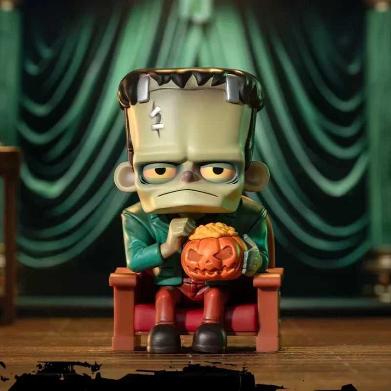 Monster League Series Blind Box Funny Vampire Wolf Mummy Action Figures Mystery Box Model Halloween Adviento Gift