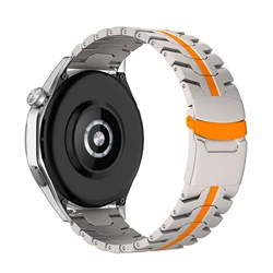 Stainless Steel Strap - 22mm Premium Watch Bracelet for Huawei GT 46mm (Titanium Orange)