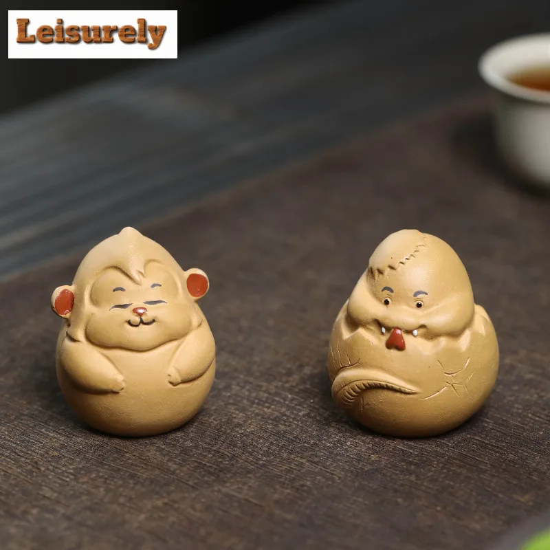 Monkey Purple Clay Twelve Zodiac Snake Tea Pet Japanese Tea Spirit Tea Figurine Play Toys Tea Statue Ornaments Drinkware Craft