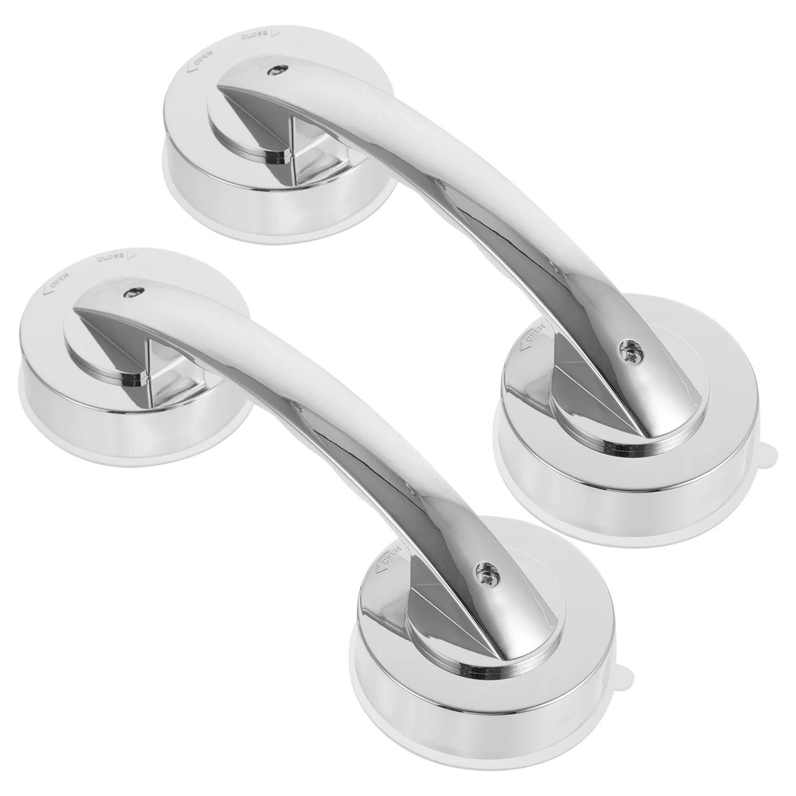 

2 Pcs Window Door Drawer Suction Grip Bars Glass Door Suction Knobs (Silver)