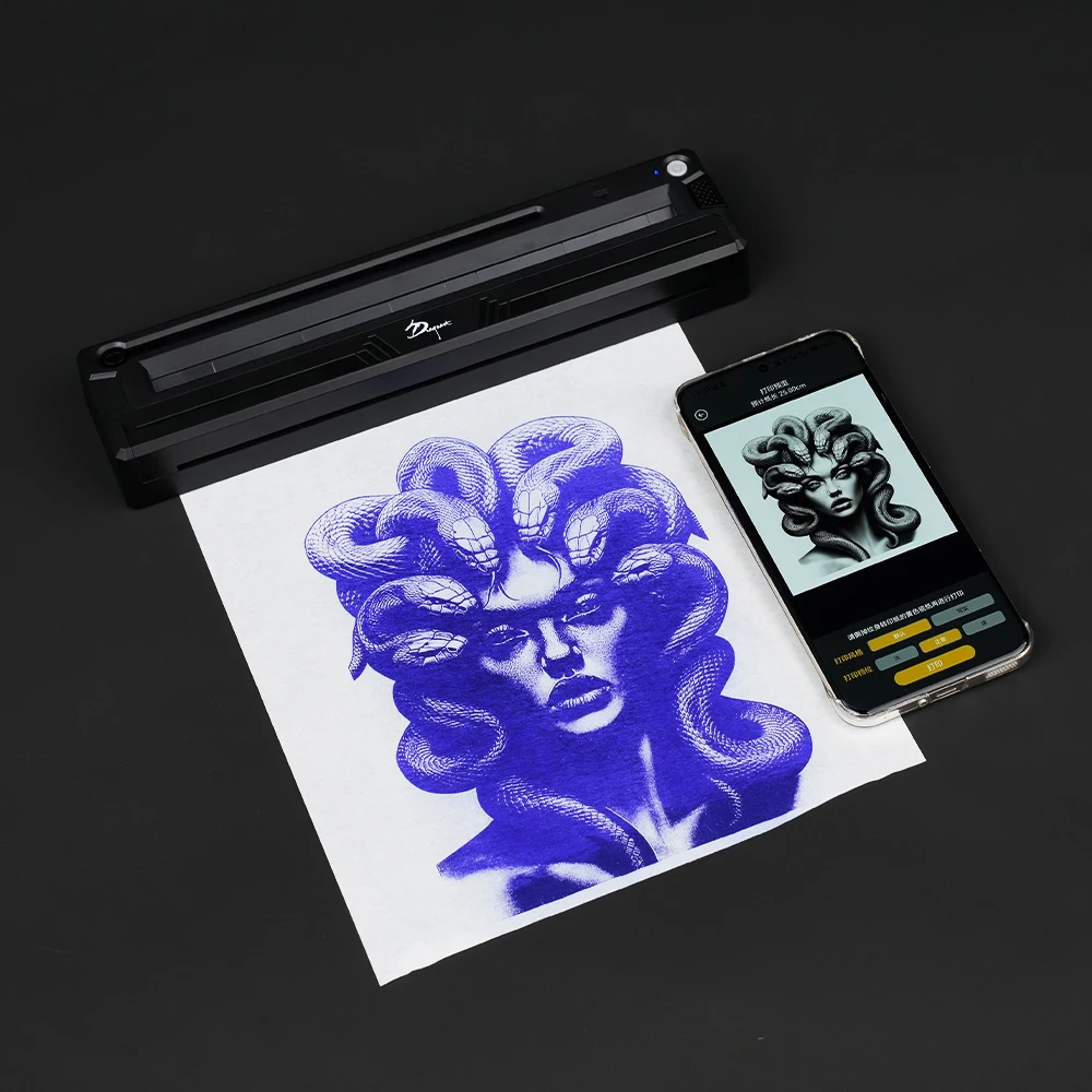 ポータブルA4タトゥープリンター M8 ワイヤレスサーマルタトゥー転写