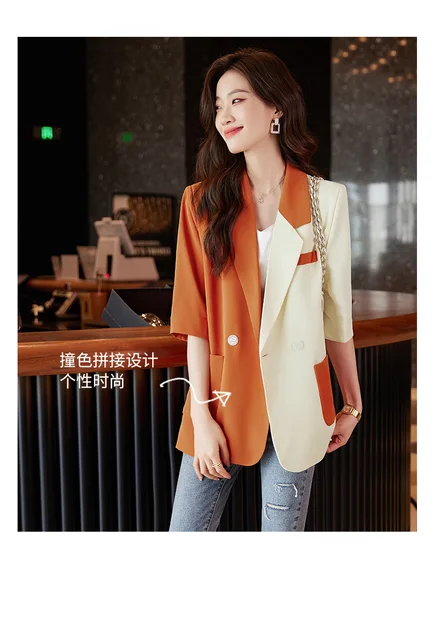 Women's Plus Size Lightweight Blazer Jacket - Casual, Long Sleeves Open Front