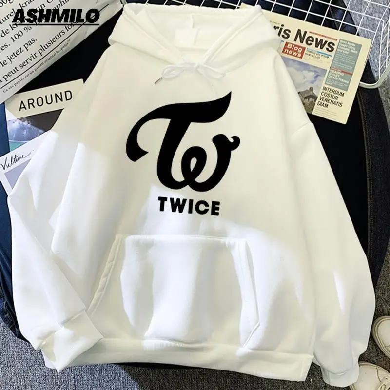 Kawaii Kpop Twice Hoodie Women Ullzang Cute Funny Cartoon Harajuku Korean Style Sweatshirt Graphic Hoody Female Winter Clothes