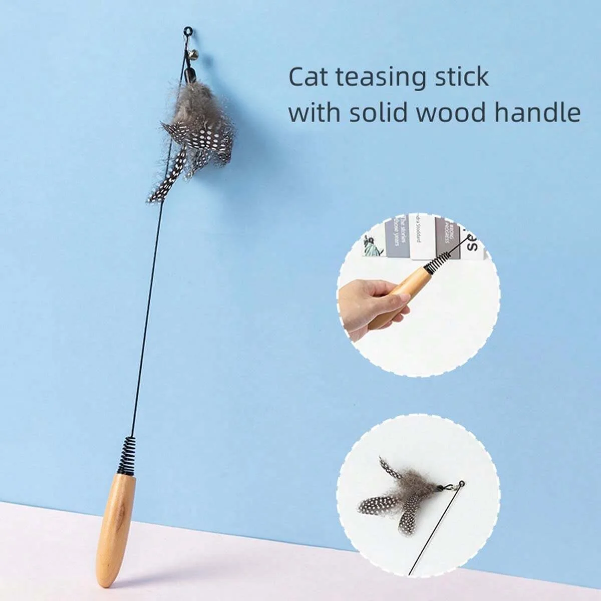 Cat interactive toys entertainment cat teaser spring entertainment play to relieve boredom feather toys pet supplies - Image 2