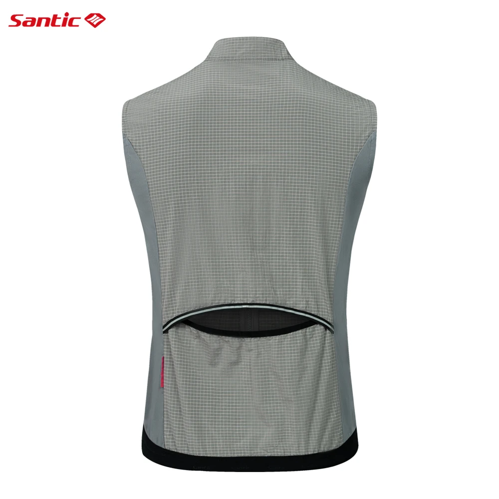 Men Cycling Vest Windproof Lightweight Cycling Vest Sleeveless Clothes for Men and Women Santic WZ24C07048