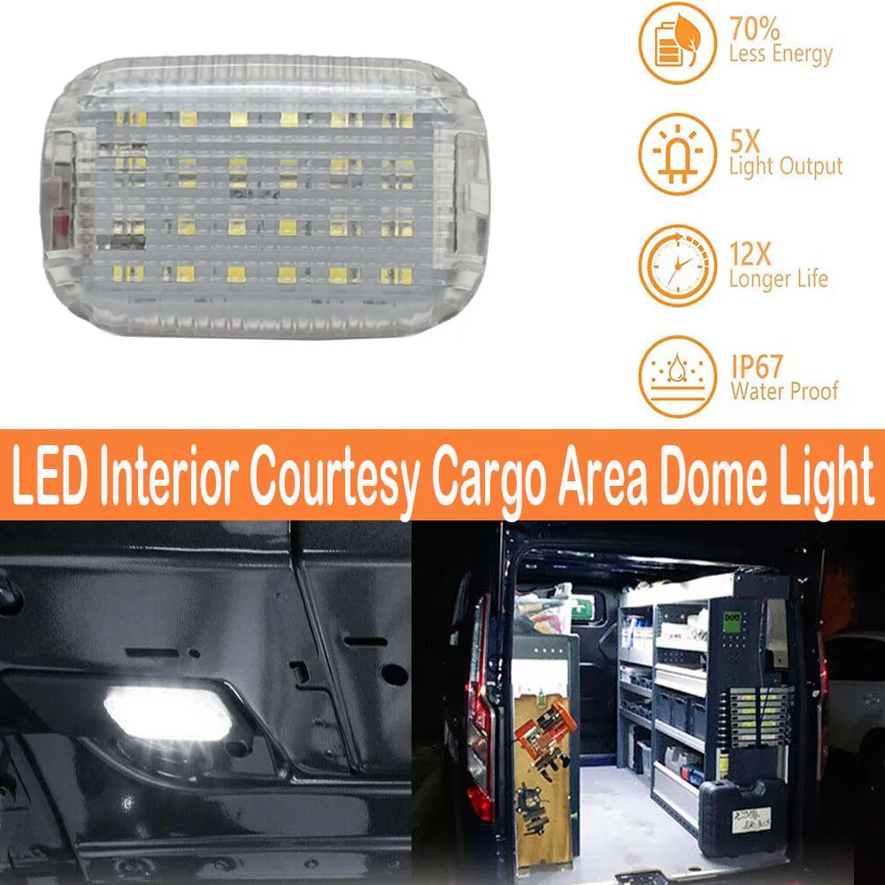 Led Cortesia Bagaglio Lampada Tronco Boot Light Luce Di Benvenuto Per 14-23 Ford Transit Connect Ford Transit 150/250/350/350 Hd Van Ford