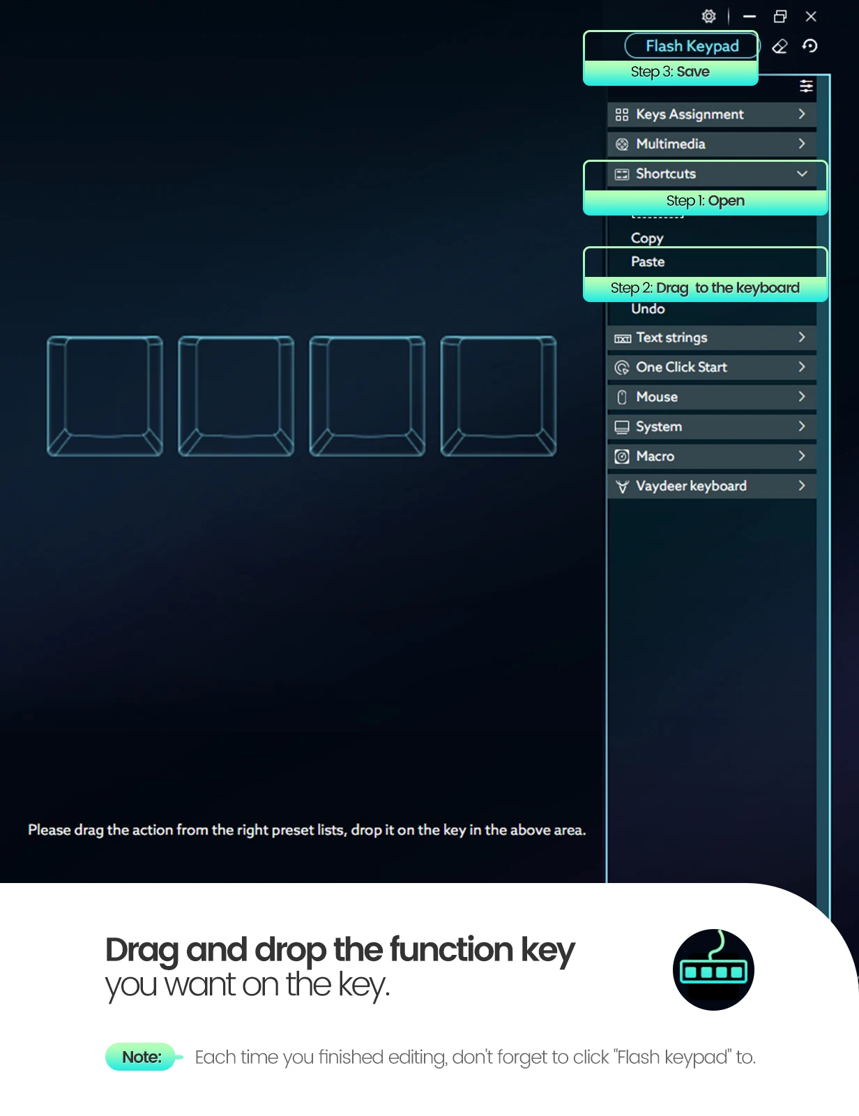 Enhanced Mechanical One-Hand Keyboard with Programmable Macro Keys for Design, Editing, and Gaming