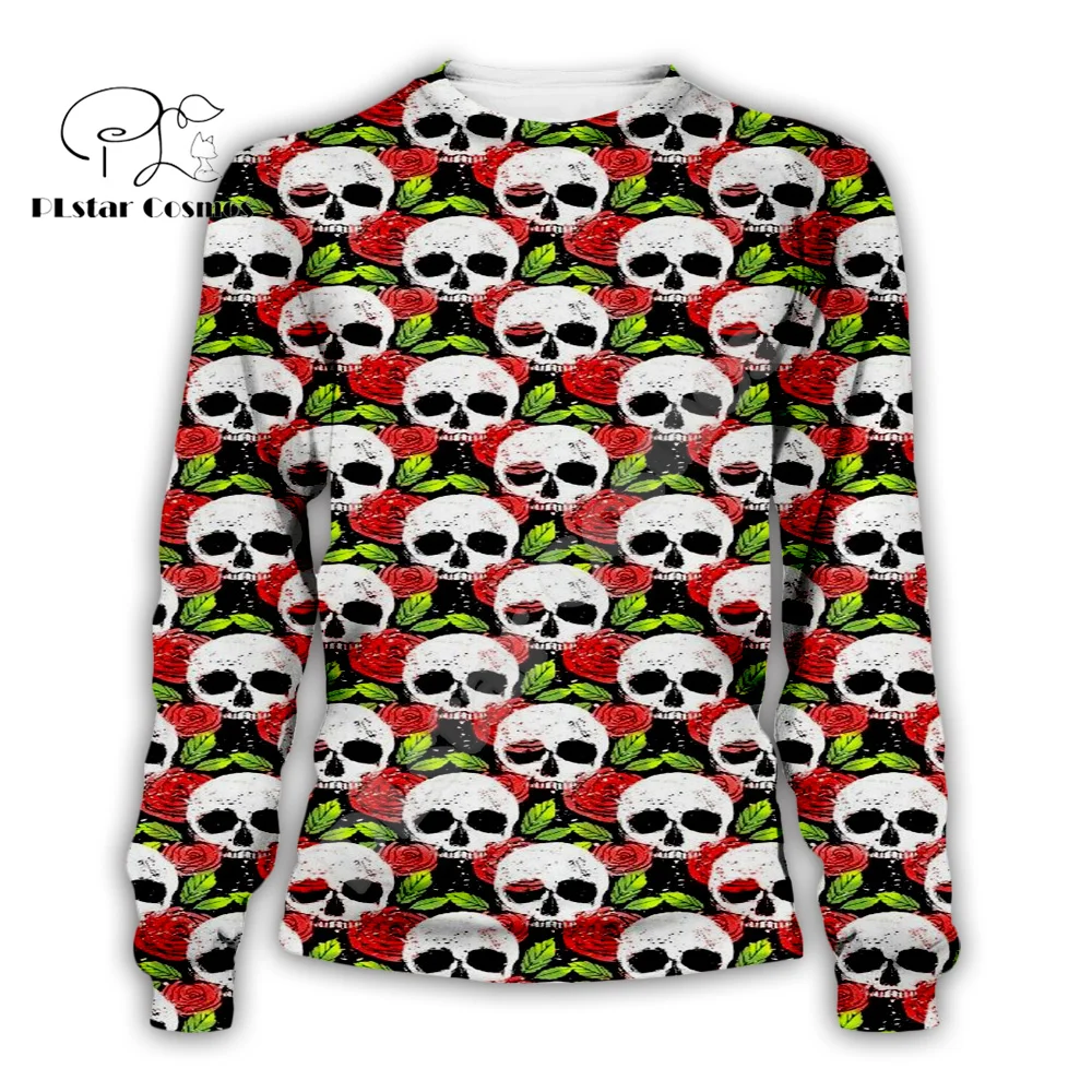 Halloween Pumpkin Skull Ghost Tattoo Retro Colorful Tracksuit Harajuku Pullover 3DPrint Streetwear Casual Jacket Funny Hoodies 3
