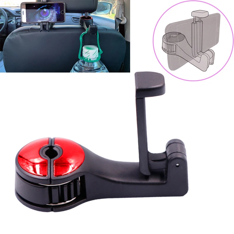 

Держатель для заднего сиденья автомобиля, универсальная подставка для телефона, с крючком