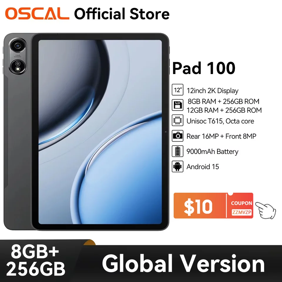 OSCAL Pad 100 12インチAndroidタブレット Amazon.co.jp: 【2025新登場 Android 15 タブレット 12インチ 】OSCAL
