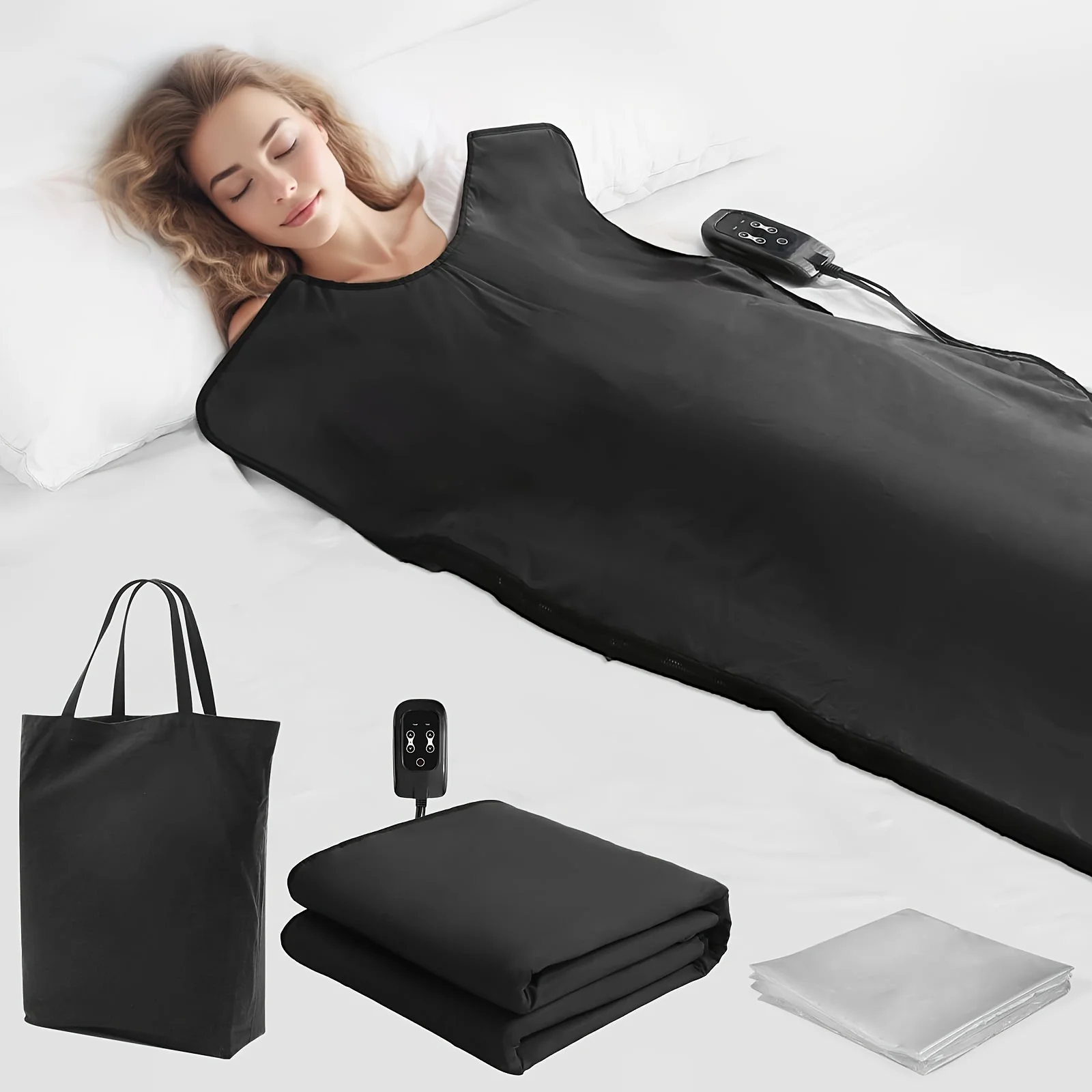 Infrared Sauna Blanket Portable Remote Control Professional Body Shaper Sauna Slimming Blanket for Home 6 Ft X 2.6 Ft