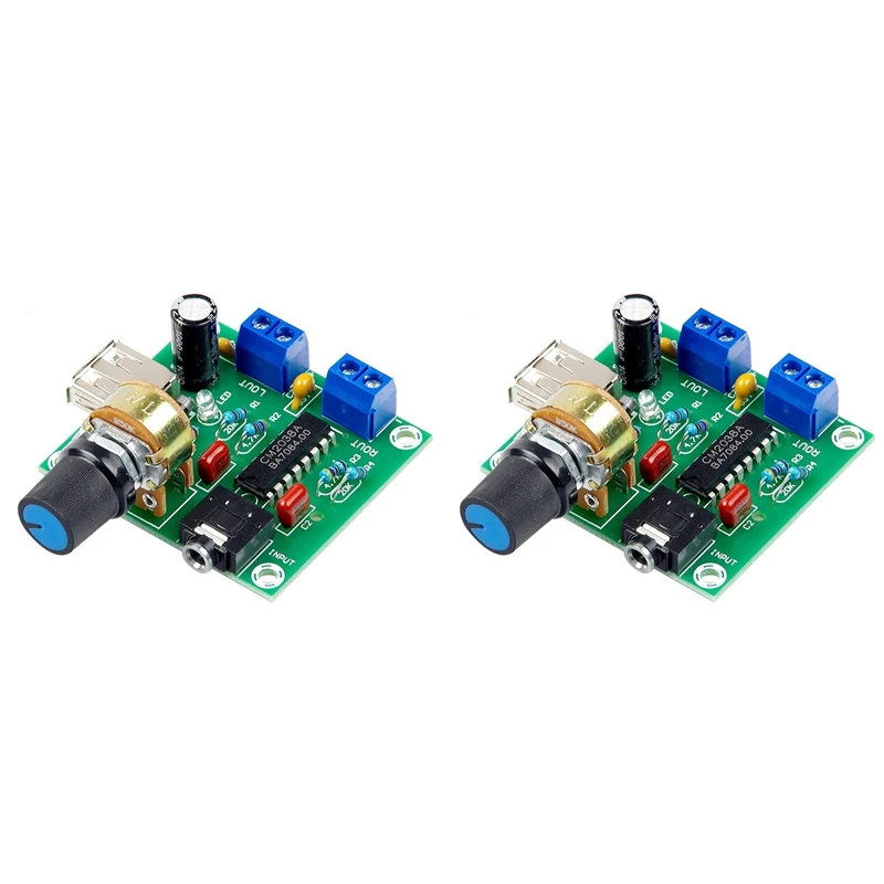 

2X Mini Power Amplifier Board 5W+5W Hifi Two-Channel PM CM2038 5V USB Supply Power Audio Amplifier