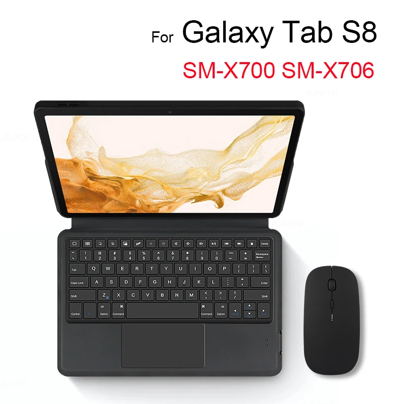 삼성 갤럭시 탭 S8 11 &SM-X700 X706 커버 러시아어 스페인어 포르투갈어 아랍어 프랑스어 히브리어 키보드 커버