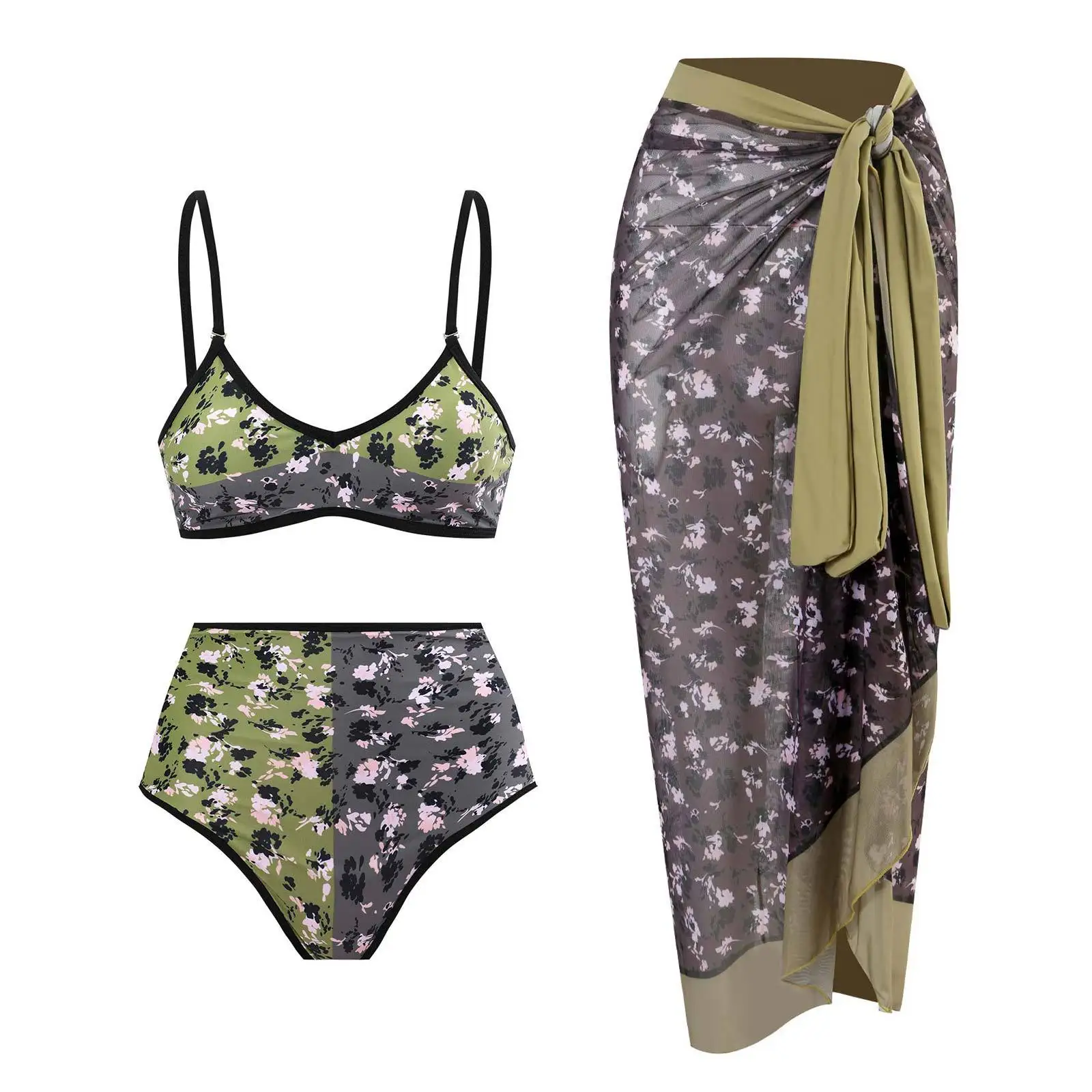 Swimsuit Women 2023 Women High Waist Bikinis Print Swimsuit Female Beachwear Bathing Swimwear