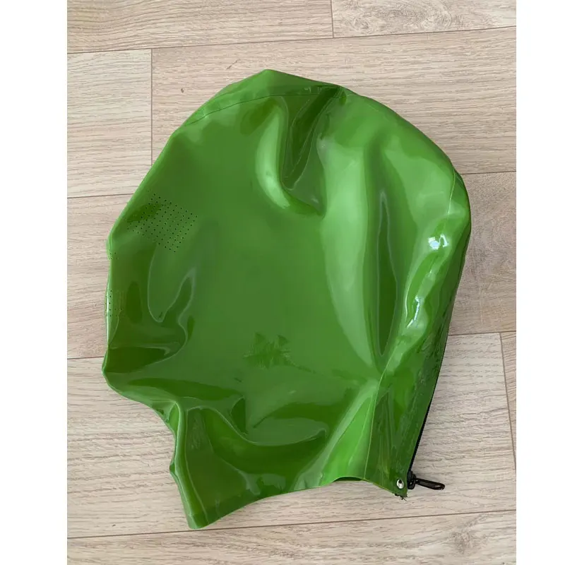 Latex Fetish Mask Rubber Hood Mask-Open Mouth and Pinhole Eyes