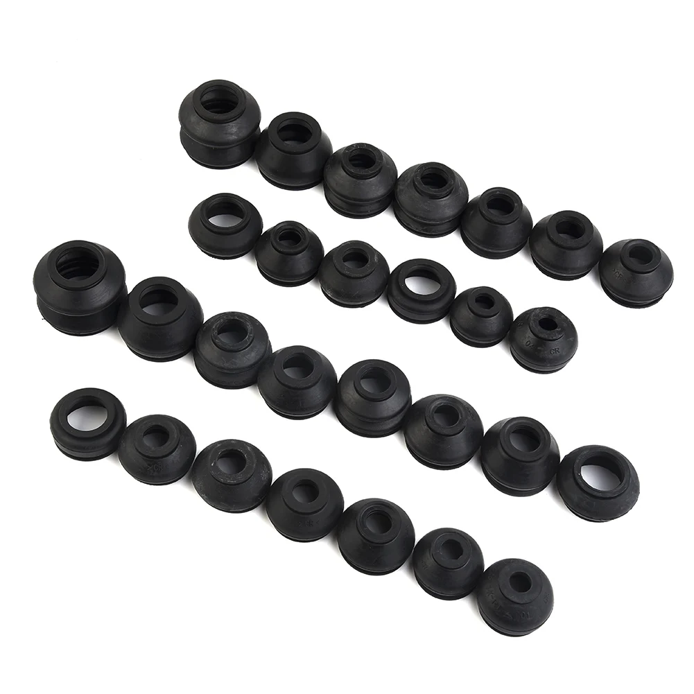 

28 Pcs Universal Car Suspension Steering Ball Joint Rubber Dust Cover Track Tie Turn Rods Ends Set Accessories