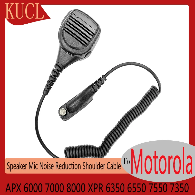 RISENKE Speaker Mic for Motorola, Noise Reduction, Shoulder Cable, APX6000, APX7000, APX8000, XPR6350, XPR6550, XPR7550, XPR7350