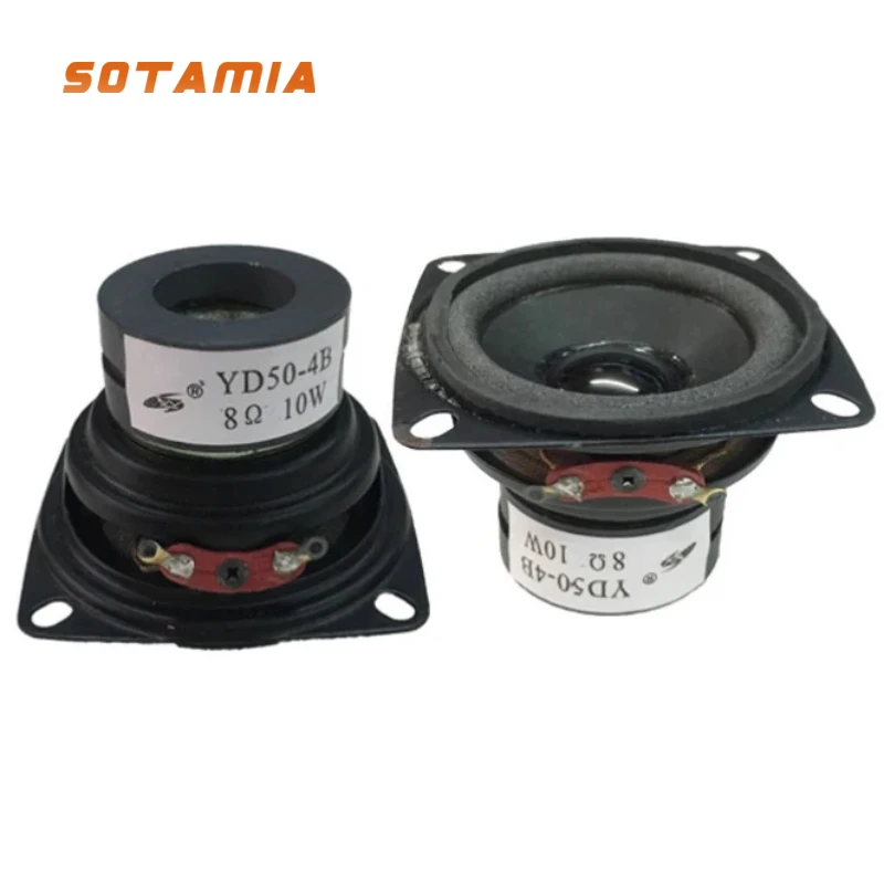 2 Inch Portable Audio Speaker 4 8 Ohm 10W Mini Full Range Loudspeaker DIY Multimedia Music Speaker Home Theater 2Pcs SOTAMIA