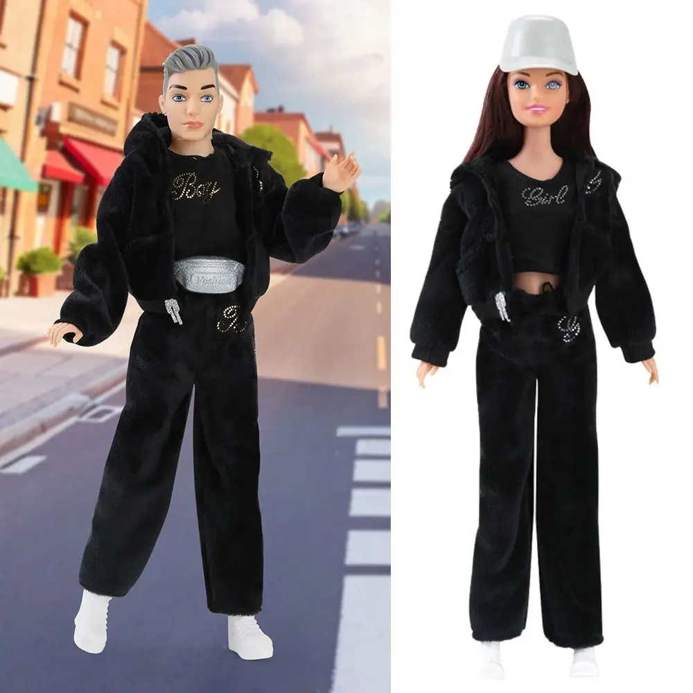 9 Styles Male/Female Doll Clothing High Quality 2024 Fashion Casual Wear Shoes Velvet Sportswear Caps 30CM Doll