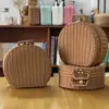 Round Wicker Suitcase Large Capacity Dust-proof Rattan Woven Luggage Box Handmade with Double Handle Sundries Organizer Outdoor 4