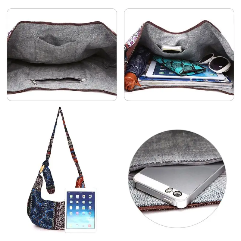 New Women Vintage Ethnic Shoulder Bag Crossbody Boho Hippie Tote Bags E74B