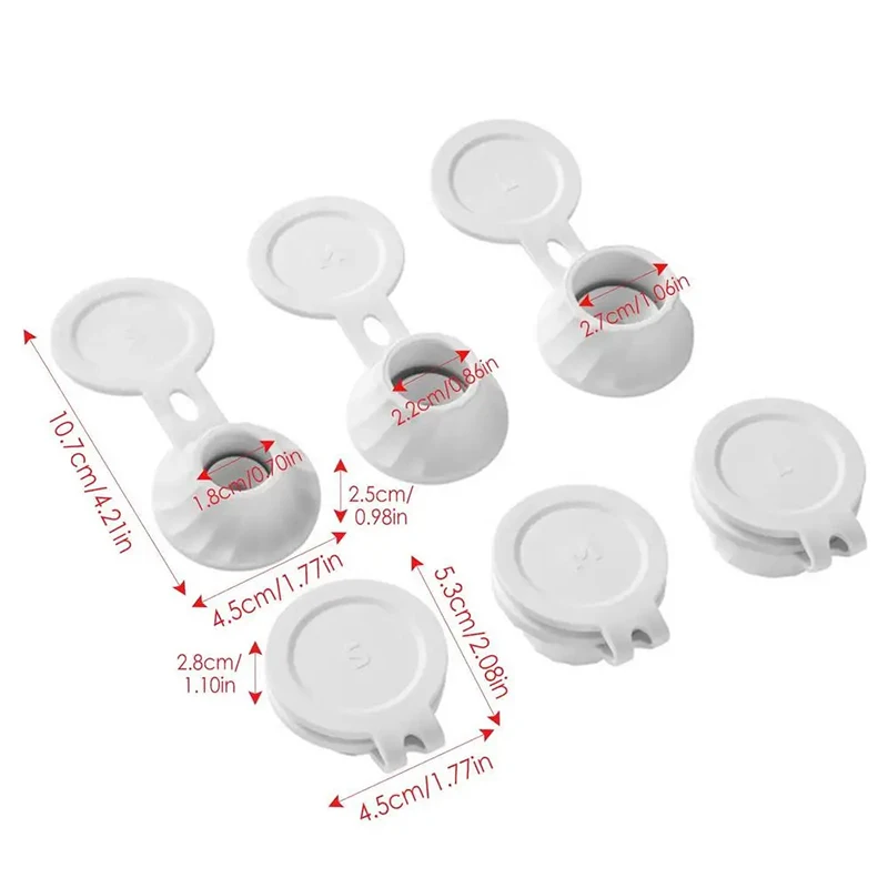 3pcs Inverted Bottle Cap Bottle Emptying Caps Kit Inverted Caps Flipping Set 3 Sizes Adapters bottle cap adapter