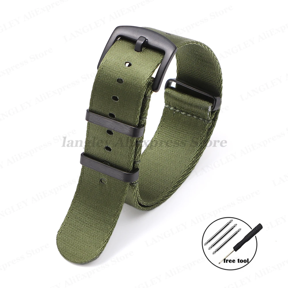 Premium Nylon Watch Strap with Black Ring Buckle - Universal Sports Band