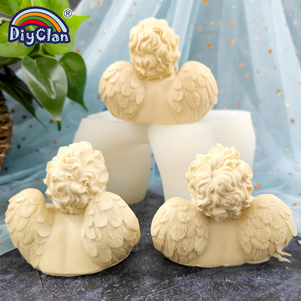 3D Angel Baby Model Silicone Mold DIY Handmade Candle Soap Resin Gypsum Mould Home Car Decoration Tools For Kitchen Baking