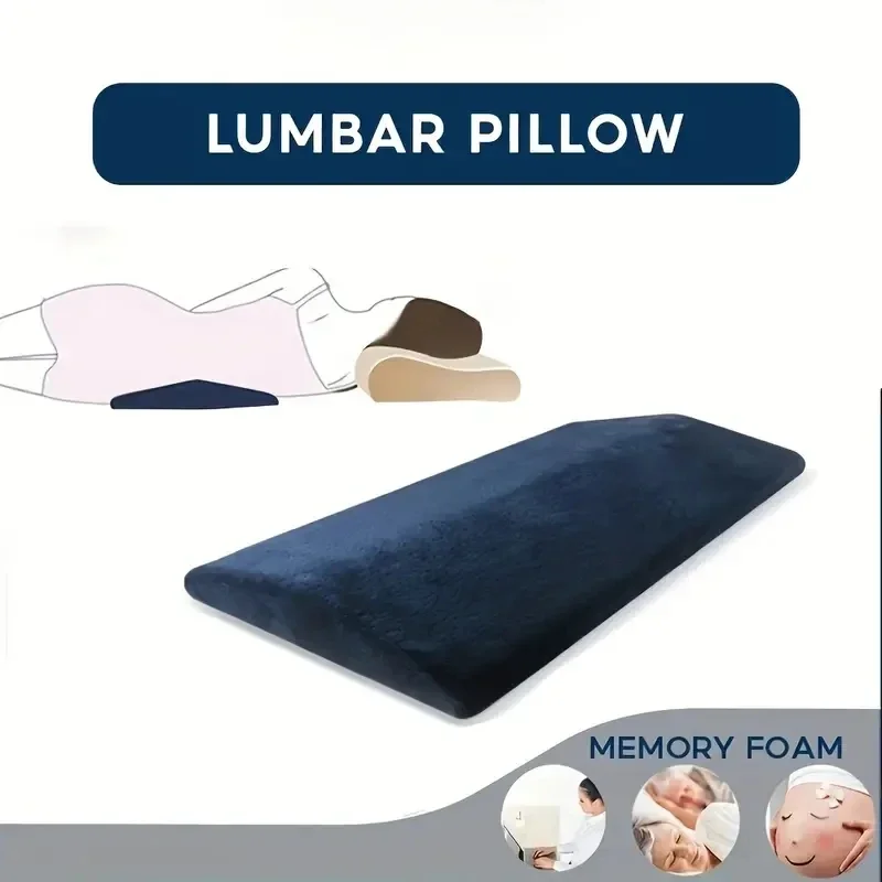 Back Pain Relieve Bed Back Pillow Lumbar Traction Cushion Waist Support Pillow for Good Sleeping 2