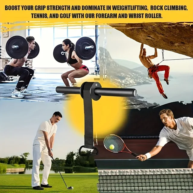 Iron Wrist Forearm Strengthener Muscle Training Stick Strength Equipment Black Universal Size  Power Fitness Outdoor Sports Gear 3