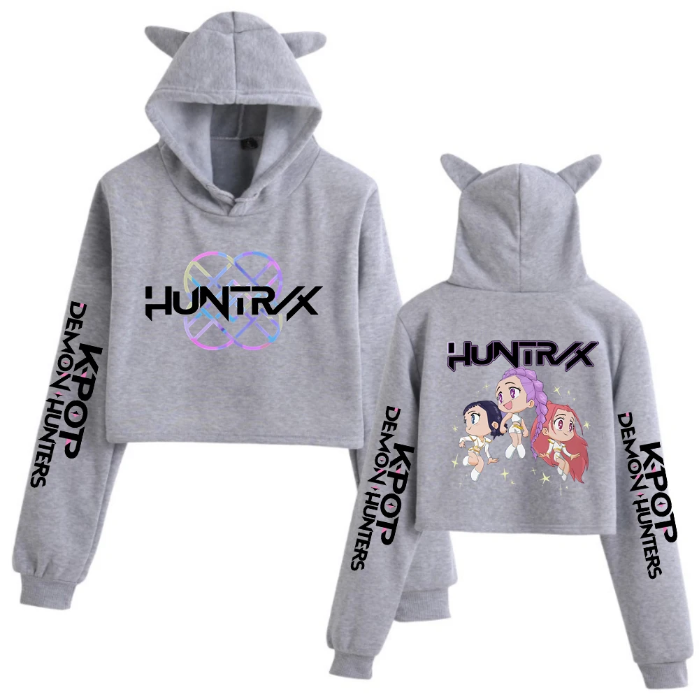 Sweat à Capuche Kpop Demon Hunters - Haut Court Huntrix Avec Oreilles