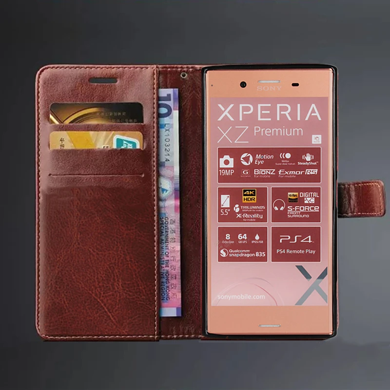 Card Holder Cover Case For Sony Xperia XZ2 XZ1 Compact XZ Premium