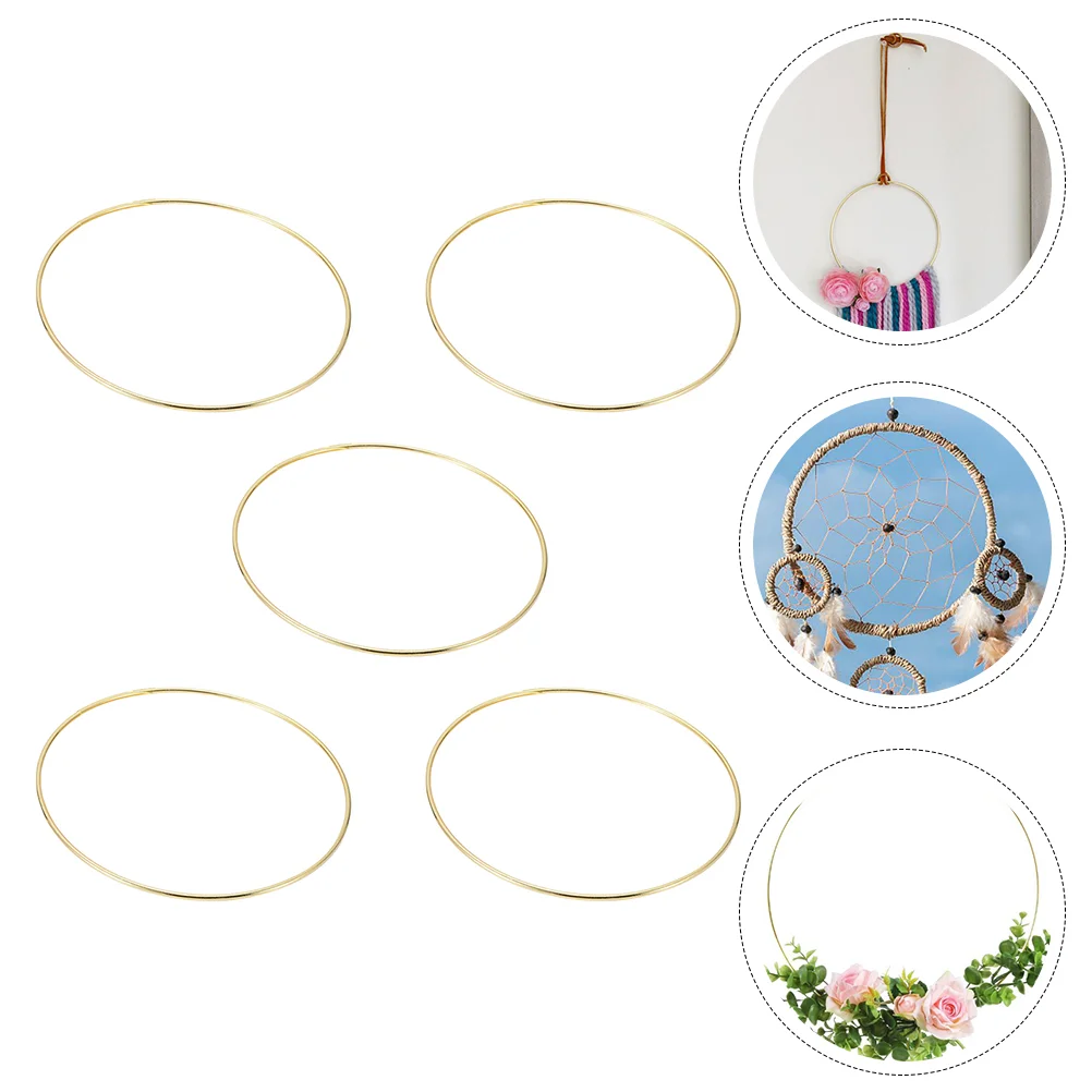 

10/15/20/30cm Metal Ring Dreamcatcher Hoop Rings DIY Circles Round Wooden Wind Chimes For Outside DIY Handmade