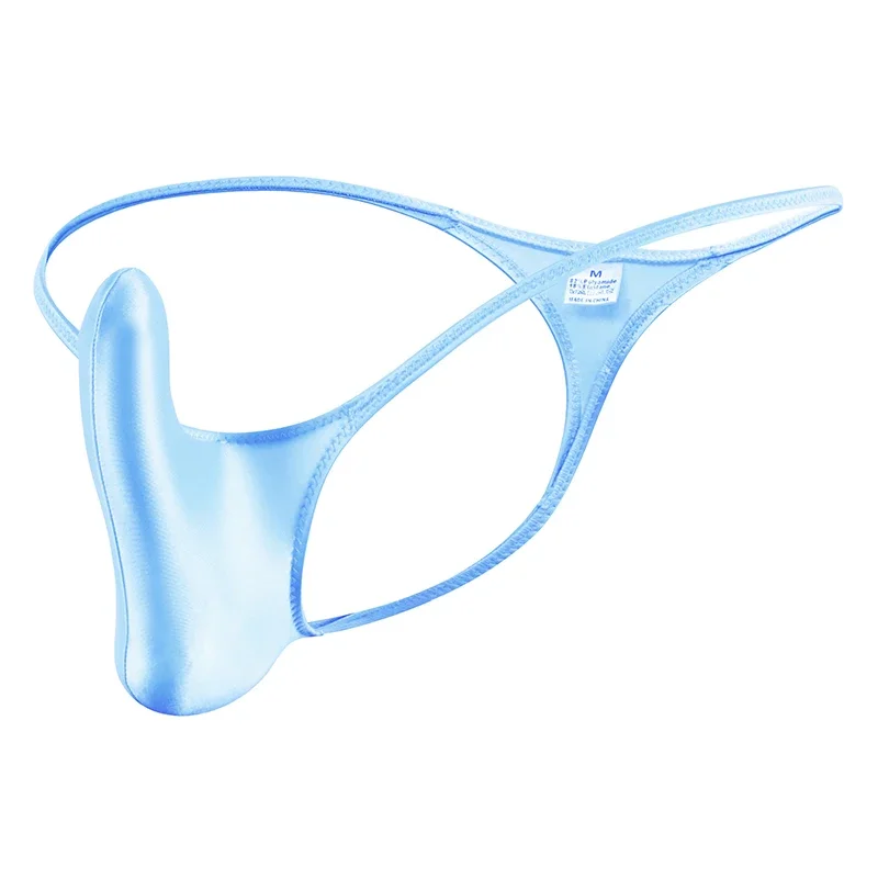 YAULAANG Sexy men's gloss gay underwear oily G-Strings thong Shiny low-waisted High Elasticity mens lingerie