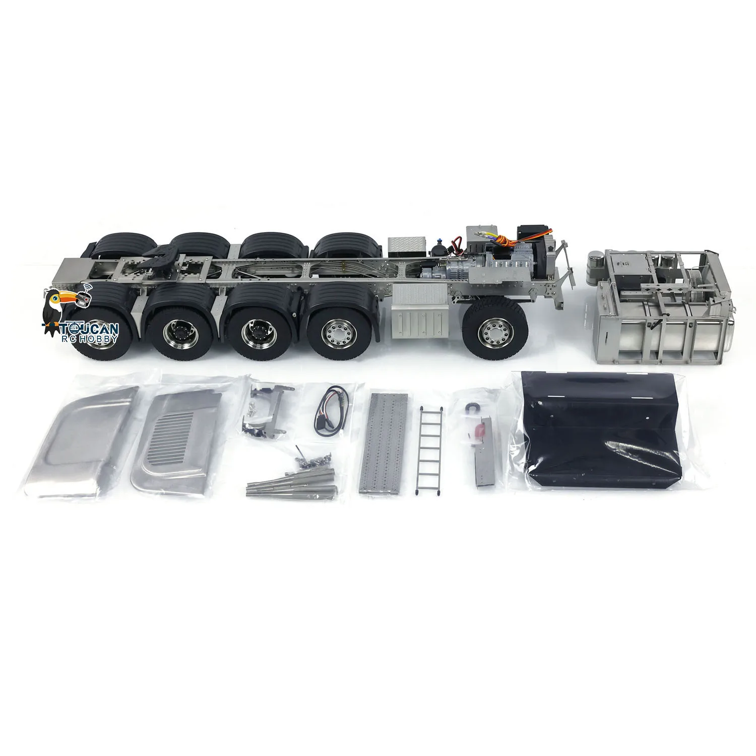 ScaleClub 1/14 10x10 8x8 Metal Radio Chassis for Toys RC Tractor Truck 3363 1851 3348 Car Vehicle Model TH23555 5