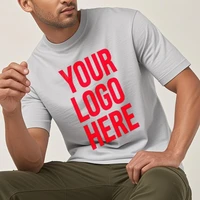 Pour lui télécharger vos photos t-shirt d'été rétro votre Logo ici texte conception à manches courtes grande taille personnalité col rond adulte 1