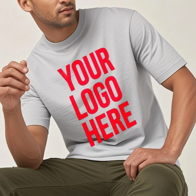 Pour lui télécharger vos photos t-shirt d'été rétro votre Logo ici texte conception à manches courtes grande taille personnalité col rond adulte 1