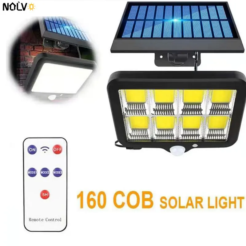 

160 Cob 100 Led Solar Powered Light Multi Function Waterproof Lamps Wide Lighting Angle Lantern With Wireless Remote Control
