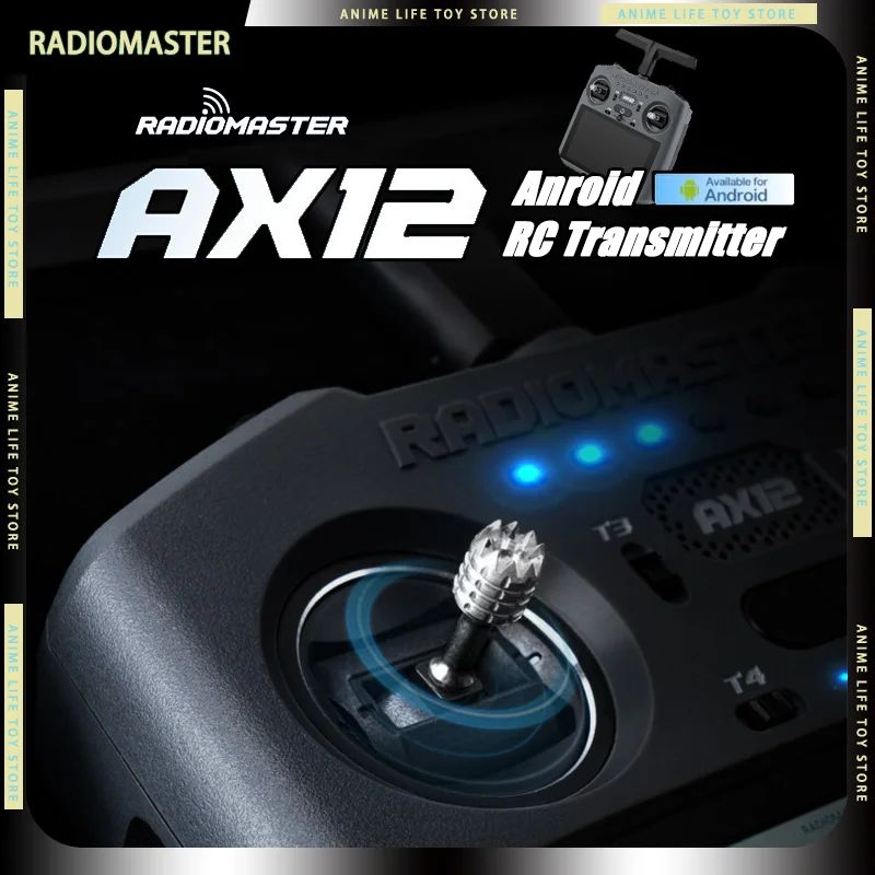 Pre-Order AX12 RadioMaster ELRS 16CH RC Transmitter Android Hall X5 720P 5.5 Inch 64GB 2*21700mAh Fast Charging USB-PD RC Gifts