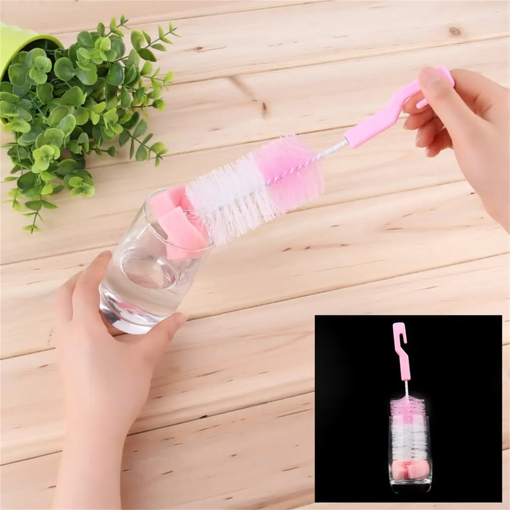 Greatangle Brosse éponge rotative à 360 degrés biberon de Lait pour bébé Lavage de Mamelon Nettoyage brosses d/'épurateur aléatoire