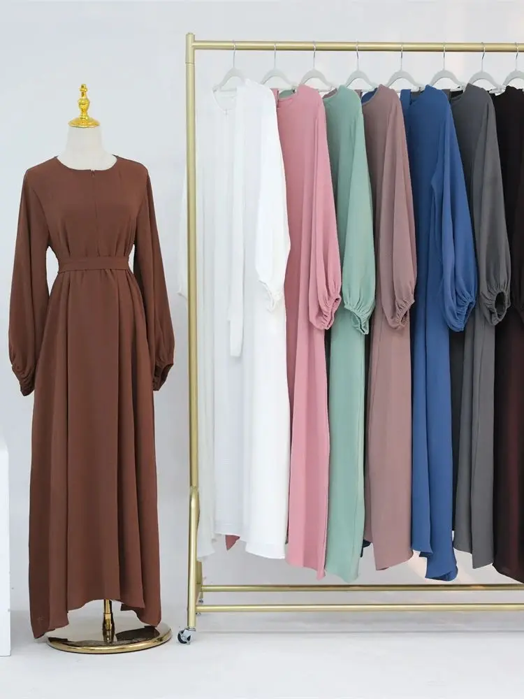 Фото Рамадан Abayas мусульманское арабское скромное платье молитвенная одежда для женщин Abaya Дубай, Турция мусульманский кафтан женское платье №3