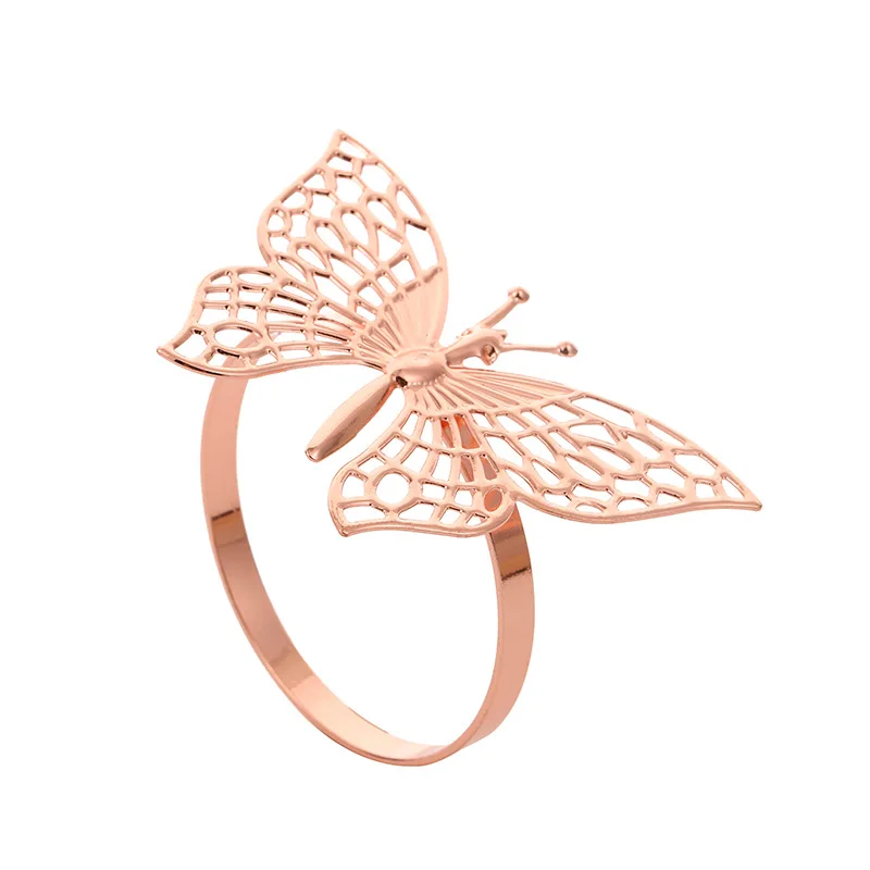 Metal Butterfly Napkin Ring 12PCS