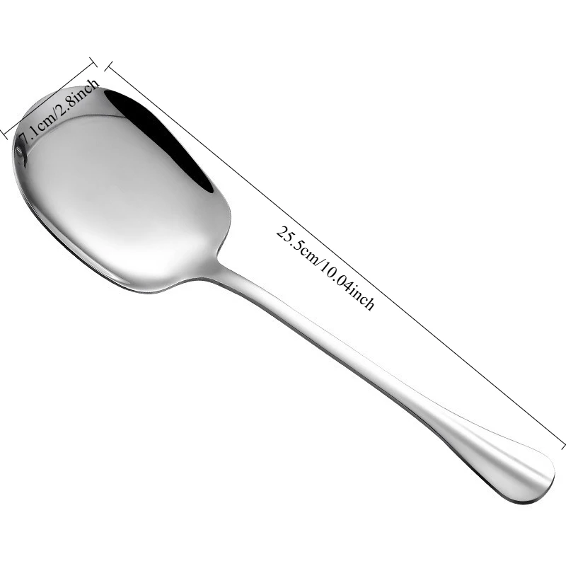 1PC Hotel Shared Spoons, Service Spoons, Home Club Self-service Meal Spoons, Thickened Cafeteria Meal Spoons, Large Spoons