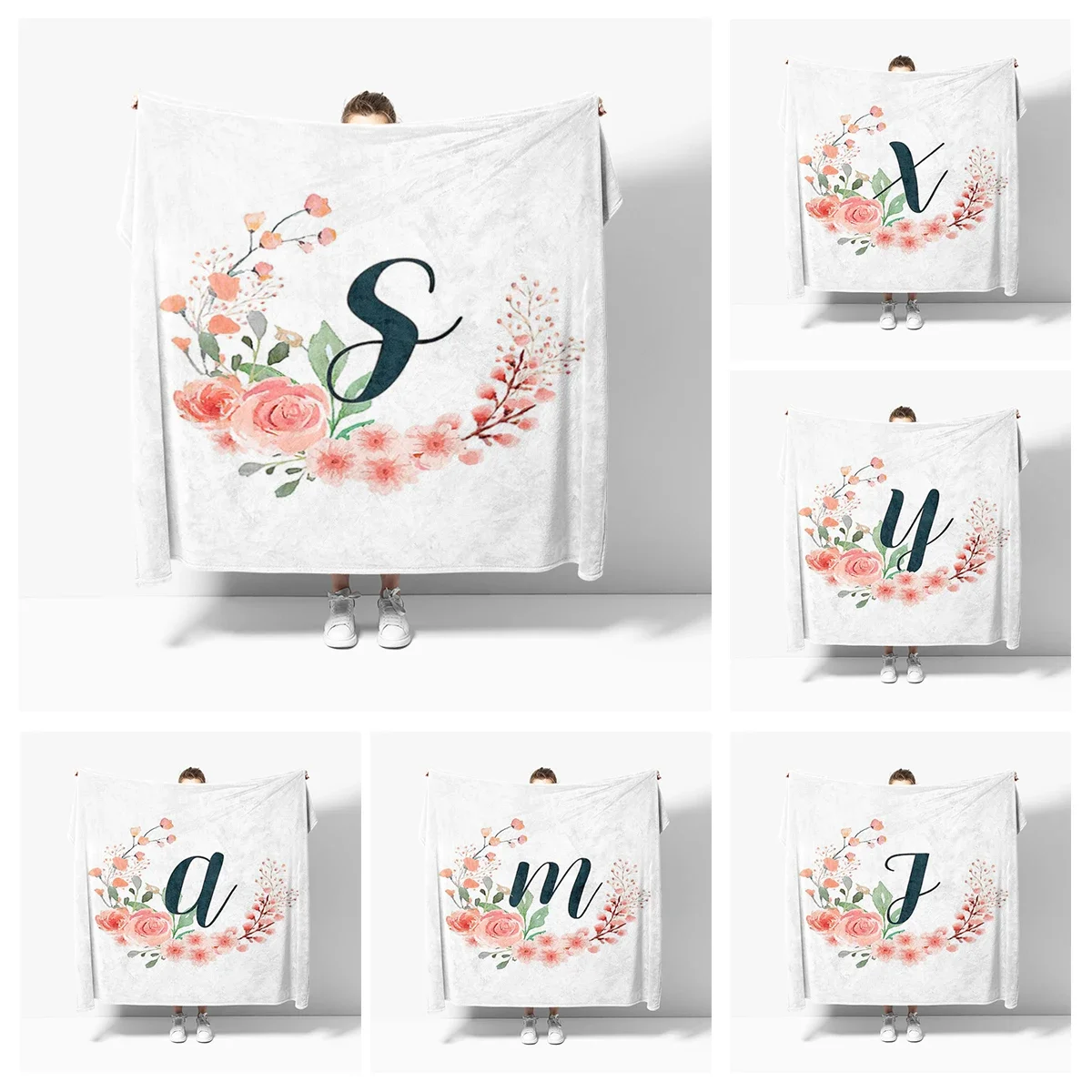 

Home decoration Letter wreath plush Sofa blanket anime Bedspread on the bed anime fluffy soft blankets thick blanket for winter