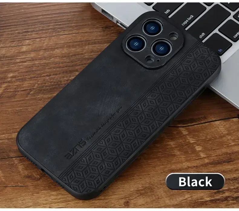 Leather Shockproof Business Phone Case - Soft and Durable Cover